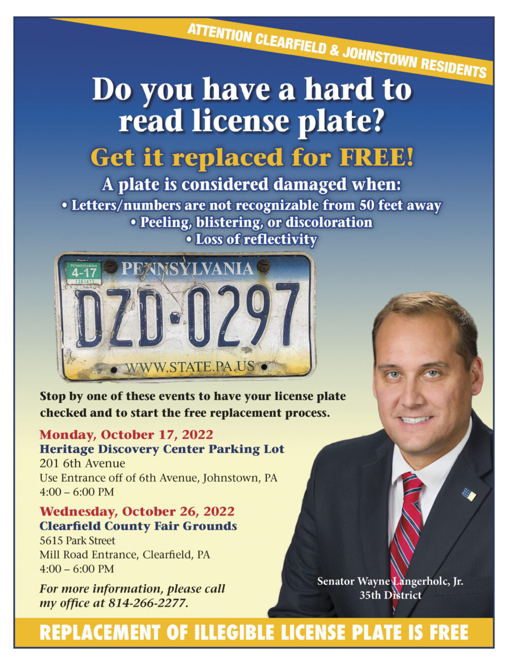 Events Senator Wayne Langerholc, Jr.